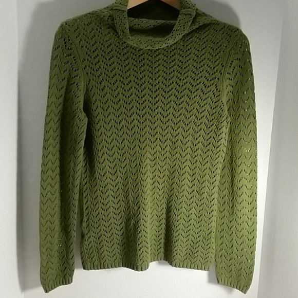 Ann Taylor Loft Long Sleeves Green Knit - Picture 2 of 9